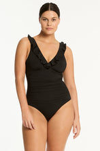 Load image into Gallery viewer, Sea Level Essentials Edit D/DD Frill One Piece Black