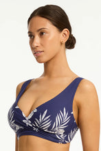 Load image into Gallery viewer, Aloha Cross Front Multifit Bra / Navy