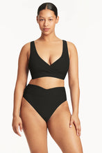 Load image into Gallery viewer, Honeycomb Cross Front Multifit Bra / Black