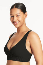Load image into Gallery viewer, Honeycomb Cross Front Multifit Bra / Black