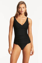 Load image into Gallery viewer, Honeycomb Cross Front Tankini / Black