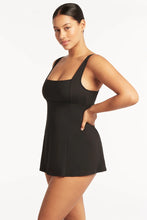 Load image into Gallery viewer, Eco Essentials Square Neck Tummy Control Swim Dress
