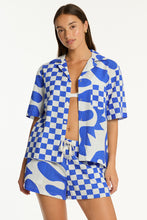 Load image into Gallery viewer, SEA LEVEL Seascape Bowling Shirt / BLUE
