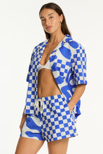 Load image into Gallery viewer, SEA LEVEL Seascape Bowling Shirt / BLUE