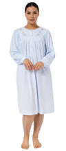 Load image into Gallery viewer, Embroided Nightie Short / Blue