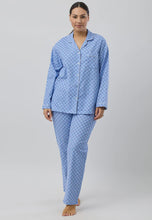 Load image into Gallery viewer, LATTICE REVERE PJ SET BLUE - SK500L5