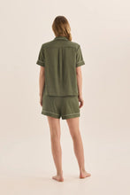 Load image into Gallery viewer, Sonia Olive Satin Short PJ Set