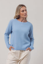 Load image into Gallery viewer, Moss Stitch Sweater Powder Blue