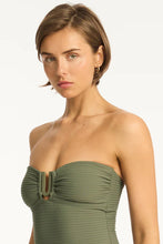Load image into Gallery viewer, Spinnaker U Bar Bandeau One Piece - Khaki