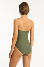 Load image into Gallery viewer, Spinnaker U Bar Bandeau One Piece - Khaki