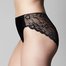 Load image into Gallery viewer, Precision Lace Hi Cut Brief / Black