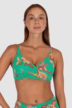Load image into Gallery viewer, Spice Temple D/E Cup Wrap Bikini Bra Top Envy