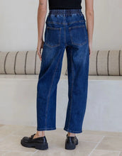 Load image into Gallery viewer, Drawstring Jogger Barrel Jean - Dark Mid