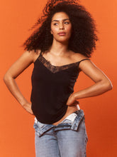 Load image into Gallery viewer, V Neck Lace Trim Cami / Black