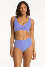 Load image into Gallery viewer, Varsity Panelled High Waist Pant / Cobalt