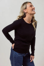 Load image into Gallery viewer, Long Sleeve Jersey Top Black