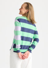 Load image into Gallery viewer, Coastal Stripe Sweater Jelly Mint