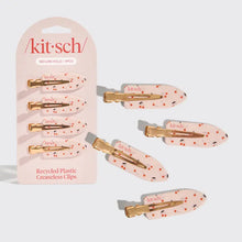 Load image into Gallery viewer, Recycled Plastic Creaseless Clips 4pc Set- Cherry Print