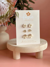 Load image into Gallery viewer, Stud Pack Trio #3 | Cream + Gold