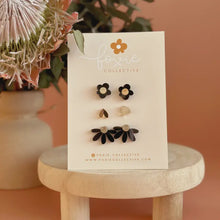 Load image into Gallery viewer, Stud Pack Trio | Black + Gold