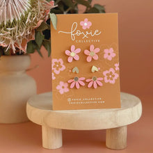 Load image into Gallery viewer, Stud Pack Trio | Candy Pink + Gold