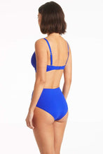 Load image into Gallery viewer, Eco Essentials Gathered Side High Waist Pant / Cobalt Blue