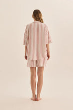 Load image into Gallery viewer, Evie Pink Stripe Linen Short Set
