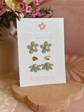 Load image into Gallery viewer, Stud Pack Trio | Sage + Gold