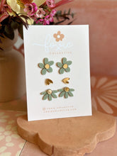 Load image into Gallery viewer, Stud Pack Trio | Sage + Gold