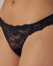 Load image into Gallery viewer, My Fit Lace Thong Black