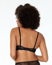 Load image into Gallery viewer, My Fit Lace Graduated Push up Plunge Bra / Black