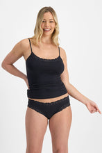 Load image into Gallery viewer, Parisienne Cotton Bikini / Black