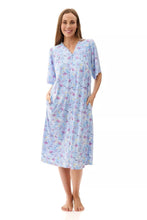 Load image into Gallery viewer, Gabby Zip Short Brunchcoat Blue