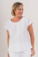 Load image into Gallery viewer, Cap Sleeve Button Back Linen Top