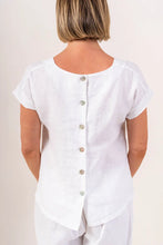 Load image into Gallery viewer, Cap Sleeve Button Back Linen Top