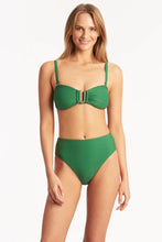 Load image into Gallery viewer, Honeycomb Retro High Waist Swim Pant - Green