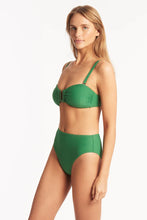 Load image into Gallery viewer, Honeycomb Retro High Waist Swim Pant - Green