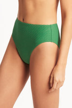 Load image into Gallery viewer, Honeycomb Retro High Waist Swim Pant - Green