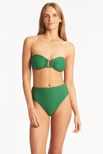 Load image into Gallery viewer, Honeycomb Retro High Waist Swim Pant - Green