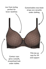 Load image into Gallery viewer, Lift & Shape Mesh T-Shirt Bra / Black