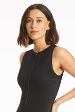 Load image into Gallery viewer, Dark Romance Zip Front High Neck One Piece