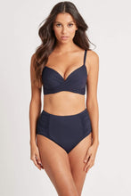 Load image into Gallery viewer, Essentials Night Sky High Waist Gathered Side Pant / Navy