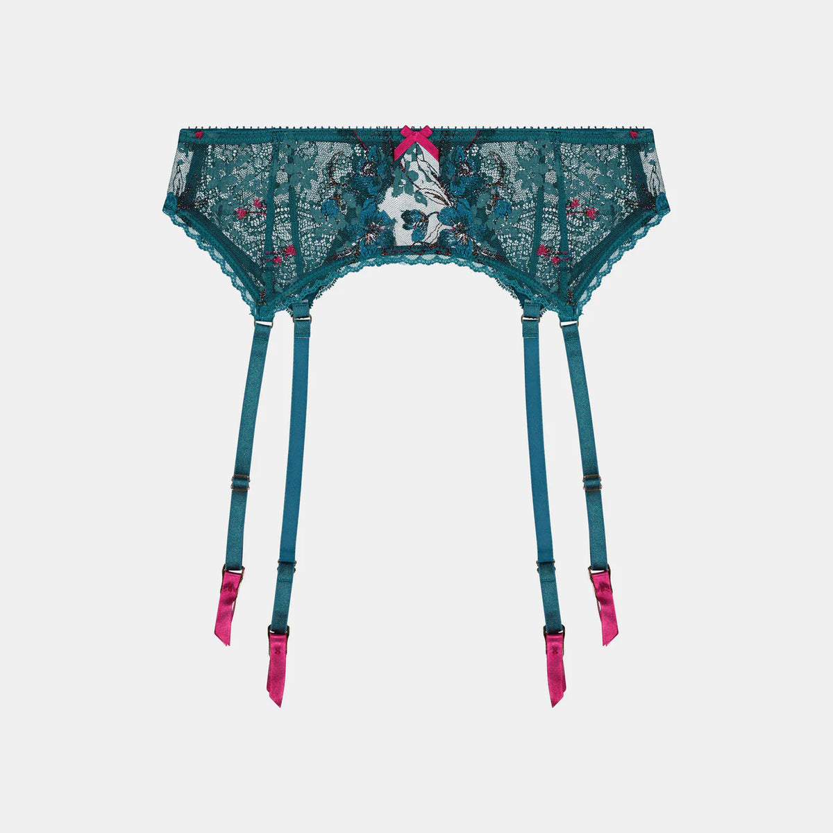 Wild Flower Underwire Bra - Deep Teal / Raspberry Radiance