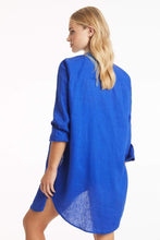 Load image into Gallery viewer, Resort Linen Cover Up / Cobalt