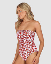 Load image into Gallery viewer, Flamenco Bandeau One Piece Swimsuit white Print
