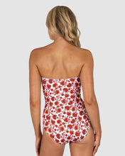 Load image into Gallery viewer, Flamenco Bandeau One Piece Swimsuit white Print
