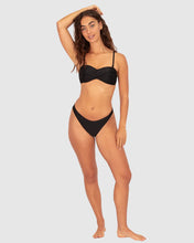 Load image into Gallery viewer, Rococco Twist Bandeau Bikini Bra Top / Black

