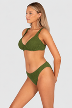 Load image into Gallery viewer, Ibiza DD/E Cup Underwire Bikini Bra Top Fern
