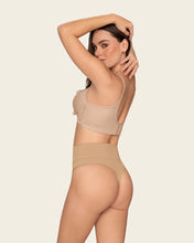 Load image into Gallery viewer, High-Waisted Seamless Moderate Shaper Thong Golden Beige (Light Brown)
