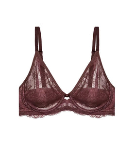 Amourette Charm Lace Wirefree Bra - Decadent Chocolate